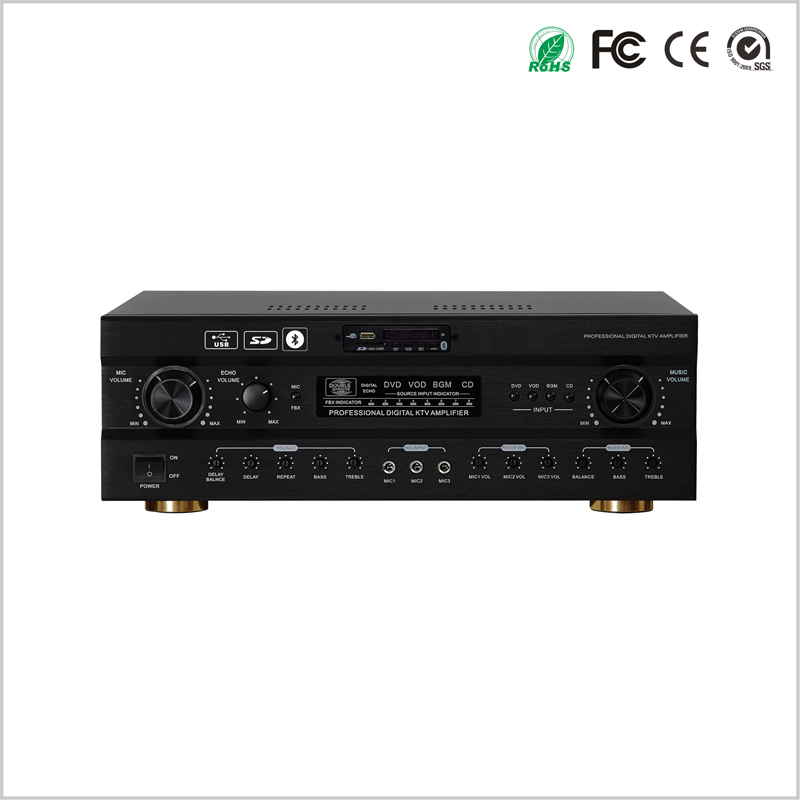 2 Channel Karaoke Amplifier With Feedback、USB And Bluetooth