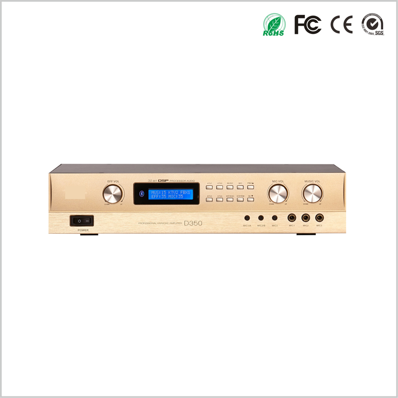 2 Channel Karaoke Amplifier With Feedback、USB、Bluetooth、Double Echo And VOD