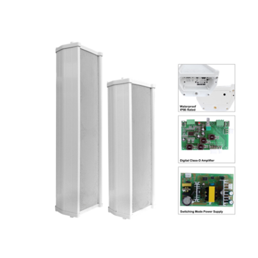 Waterproof Active Column Speaker with Built in Class-D Amplifier for Outdoor Sound System 