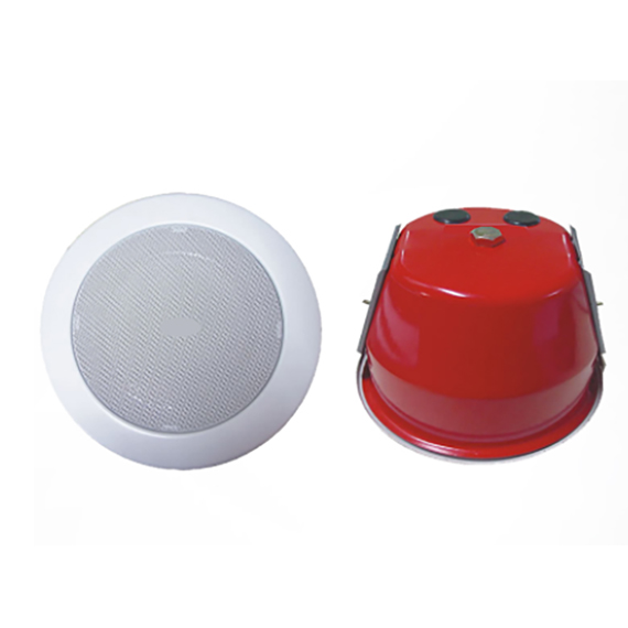 Fireproof Ceiling Speaker with Metal Back Cover for Voice Evacuation System