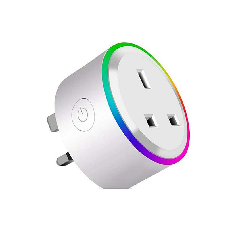 UK Pin Smart Home Socket Wifi Wireless With LED Light RGB Smart Plug WiFi works with Alexa Google Home 