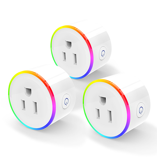 US USA Smart Home Socket Wifi Wireless With LED Light RGB Mini WiFi Smart Plug works with Alexa google home 